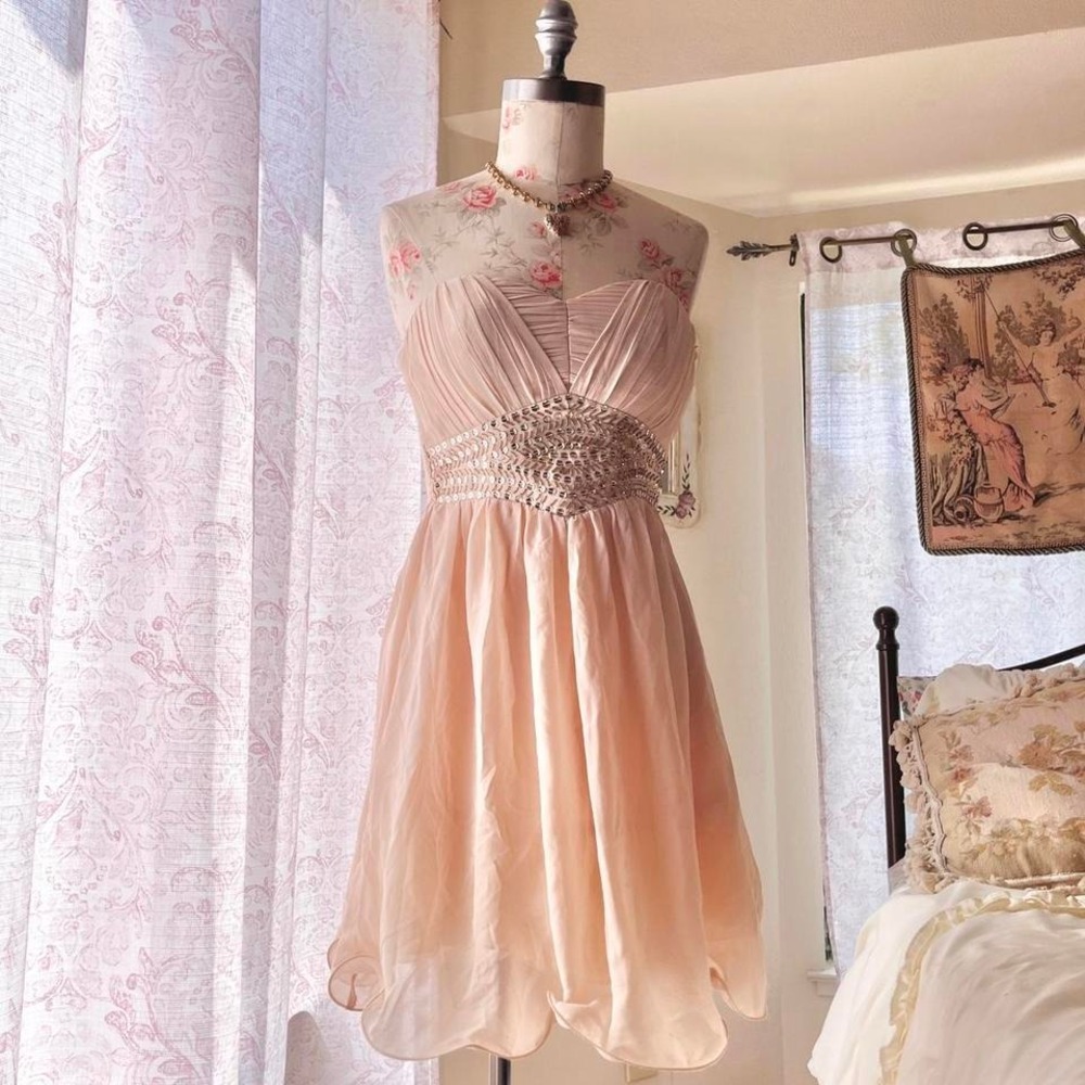 y2k cream mini dress